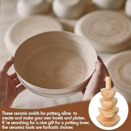 Doublefill 4 Pack Pottery Mold with 27 Clay Sculpting Pottery Tools Kit - Image 6