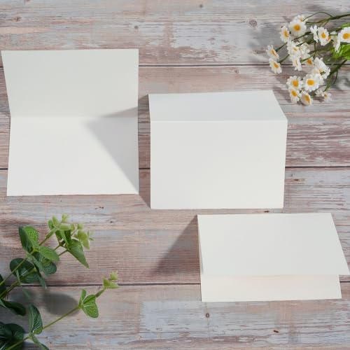 50 Pack Blank Folded Cardstock Cards, Cream Color, 3x5 - Image 5