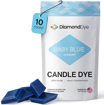 Baby Blue Candle Dye Chips, Soy & Paraffin Candle Making, 10 Pack by Reddig-globyDiamondDye