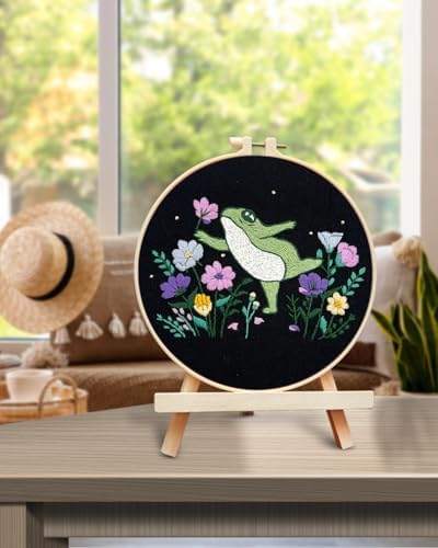 TINDTOP Embroidery Kit for Beginners Adult, Frog Embroidery Kit - Image 5