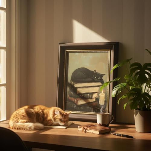Gothic Cat Paint by Numbers Kit for Adults Framed Canvas, Frameworkless - Image 4