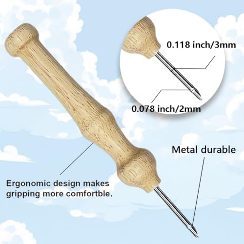 BEUNITONE 2Set Punch Needle Kit with Frame for Adults Beginners, Lighthouse Needlepoint Crafts Kit for Adults, Complete Embroidery Starter Kits with Pre-Print Pattern for Gift Home Decor 9.4"x9.4" - Image 3