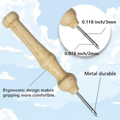 BEUNITONE 2Set Punch Needle Kit with Frame for Adults Beginners, Lighthouse Needlepoint Crafts Kit for Adults, Complete Embroidery Starter Kits with Pre-Print Pattern for Gift Home Decor 9.4"x9.4" - Image 3