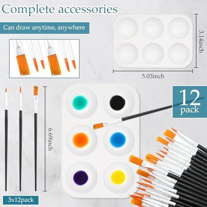 Ctosree 12 Sets Pre Drawn Canvas Kit for Painting,Flower,8 x 10 in - Image 4