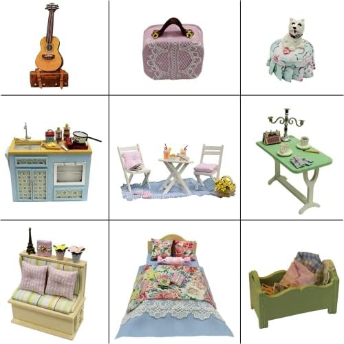 CUTEROOM DIY Miniature Wooden Caravan Dollhouse Kit with Furniture - Image 5