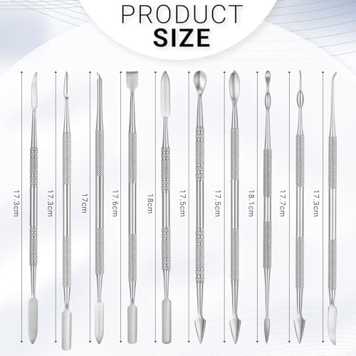 Honoson 10 Pcs Miniature Sculpting Tools, Double-Ended Steel Modeling - Image 2