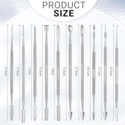 Honoson 10 Pcs Miniature Sculpting Tools, Double-Ended Steel Modeling - Image 2
