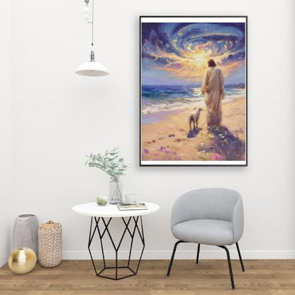 Mrnsiet Paint by Numbers Kit for Adults, Easy Jesus Adult Paint by Number Kits on Canvas, Christian DIY Acrylic Oil Number Painting Kits for Home Wall Decor Gift 16x20 Inch (Frameworkless) - Image 4