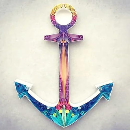 Ship anchor Paper Quilling Kit Paper Quilling Adult Craft Great for DIY Craft Workshop, Home Decoration,Birthday Gift,Adult Friend interaction.It's Suitable for Adult and Craftsmen.Creative Stress - Image 4