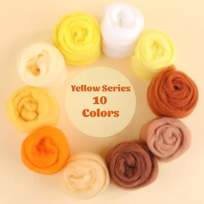 ZXIIXZ 100g Felting Wool Needle Felting Kit with Needles Wool Roving - Image 3