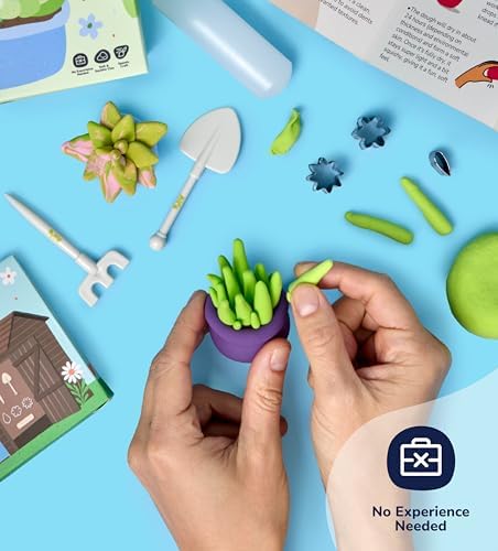 Pott’d Foam Dough Collectibles Air Dry Clay Kit for Adults, DIY Crafts Includes Clay Tools, Colourful Foam Clay, Guides for Mini Food Characters, Plant Projects and Date Night Creations - Image 4