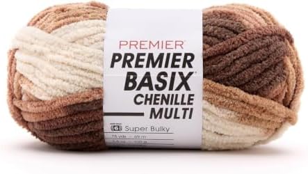 Premier Yarns Basix Chenille Brights, Cuddles, Super Bulky Weight, 5.3 oz by Premier