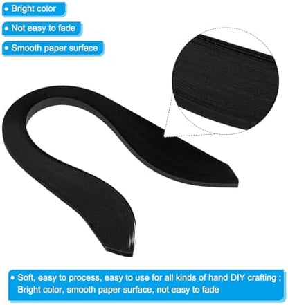 PATIKIL Quilling Strips Paper 600pcs 5mm 39cm Origami Paper Quilling Kits for Art DIY Hand Craft Christmas, Black - Image 3