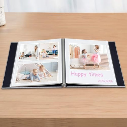 Large Photo Album Scrapbook, Holds 4x6, 8x10 Pictures, Self-Adhesive Pages for Baby, Wedding, Travel & Family Memories, Includes Metallic Pen & Scraper, DIY Memory Book for Gifts 11" X 10.8" 60 Pages - Image 3