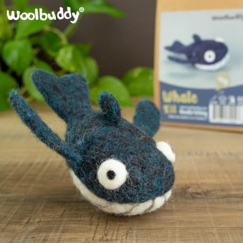 Woolbuddy Needle Felting Starter Kit (Whale) for Adults with Tool & Guide - Image 2