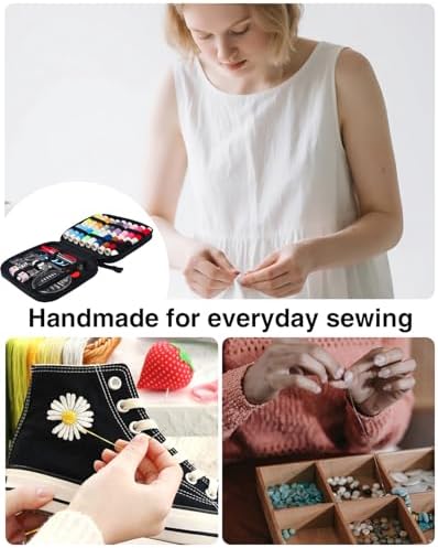 JANREAY Travel Sewing Kit with Accessories for Beginners, Equipped with Thread Rolls, Needles, Yarn, Thimble, Tape Measure - Image 6