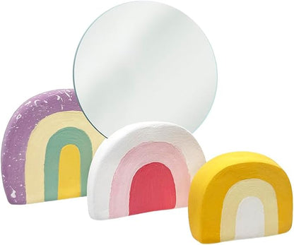 Jovi - DIY Air Dry Kit & Mirror - Pottery Kit for Adults, Making a Mirror Holder with White Air Dry Clay + Paints, Sculpting Tools, Step-by-Step Guide and Video Tutorial, Starter Set for Beginners