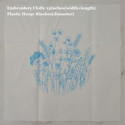 Esffaci Embroidery Starter Kit for Adult Beginner with Flowers Pattern Hand Embroidery Set with Cloth Hoop Needle Threader Floss and Instruction - Image 3