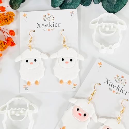 Xaekicr Cute Sheep Polymer Clay Cutters Set – Animal Clay Earring Cutters for Polymer Clay Jewelry Making – Clay Tools & Molds for DIY Crafts - Image 5
