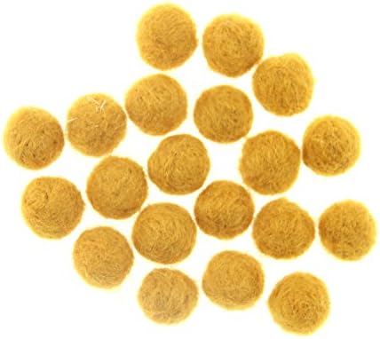 Needle Felt Balls Pure Wool Beads Dry Felted Balls 15mm Handmade DIY Crafts 20pcs (Ginger) - Image 3