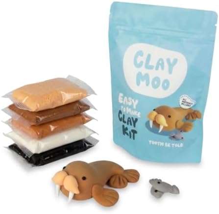 Walrus Clay Kit – Air Dry Foam Clay Craft for Adults & Teens by Claymoo