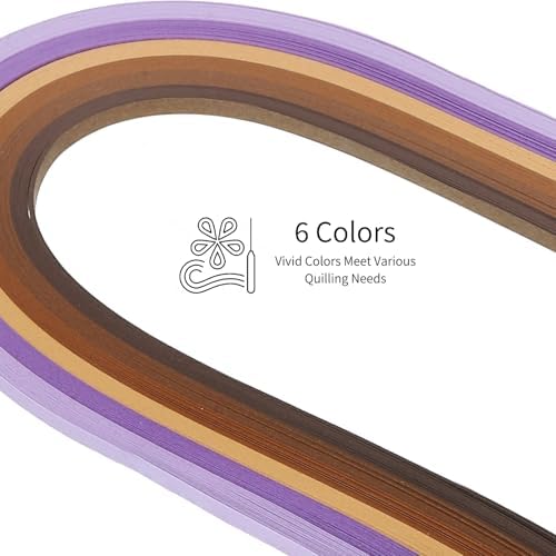 MECCANIXITY Paper Quilling Kit, 21.3 Inch 3mm Paper Quilling Strips with Blue Pen for Beginners DIY Hand Crafts Teaching Tools Flower Decoration(Purple, Pack of 120) - Image 3