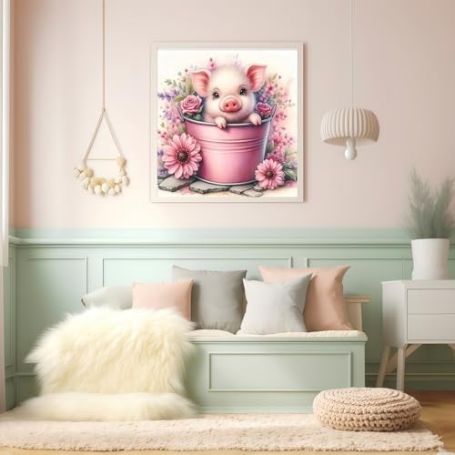 DOTSTART Paint by Numbers Kit for Adults, Cute Pig Paint by Number Kits - Image 5