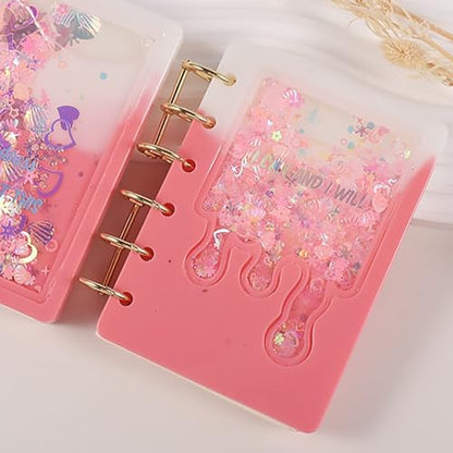 FUNSHOWCASE DIY Resin Shaker Journal Kit Dripping- Complete Set with Notebook Molds, Binder Refills - Image 4