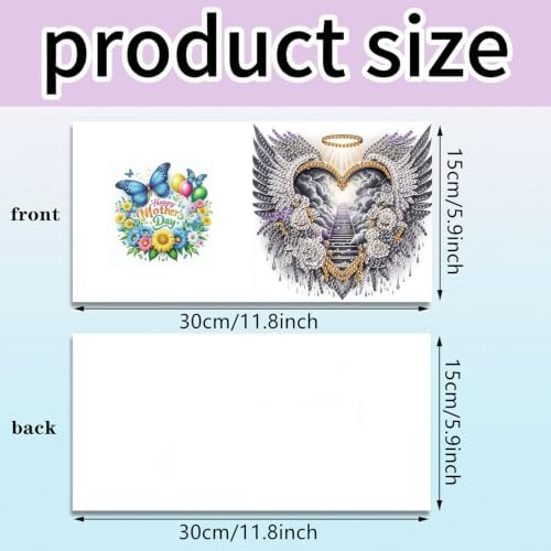 6PCS Wing Diamond Art Painting Greeting Cards Kit with Envelopes - 5D DIY Diamond Art Card Kits for Adults - Handcrafted Postcards for Birthday & Holiday - Image 4