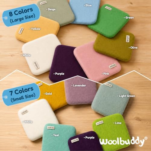 Woolbuddy Needle Felting Mat 6 x 6 x 1.5 Inch (Purple), Pure Wool Felt Pad - Image 7