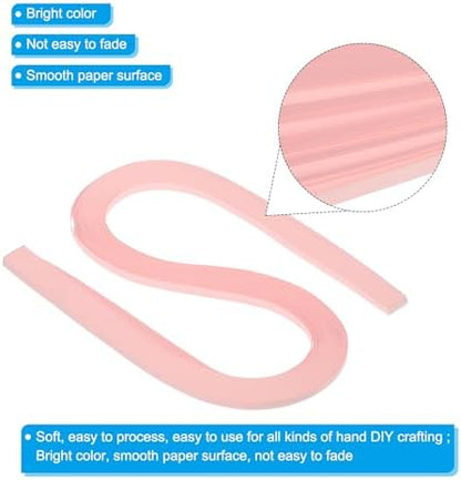 PATIKIL 240pcs Quilling Strips Paper 1/8"(3mm) 21"(54cm) Origami Paper Quilling Strip for Art DIY Hand Craft Christmas, Light Pink - Image 3