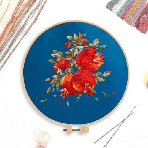CREAWONDER Canvas Tote Bag Embroidery Kit with Pattern for Beginners, Arts and DIY Embroidery Crafts Kits for Adults, Include Instructions, Embroidery Hoops, Color Threads and Tool - Image 3