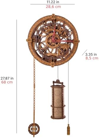 WOODEN.CITY Steampunk 3D Puzzle Clock – DIY Mechanical Wall Clock Kit for Adults – Unique Engineering Gift and Vintage Décor - 3D Wooden Puzzles for Adults - Image 6
