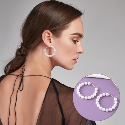 OIIKI 120PCS Earring Beading Hoops for Jewelry Making, 4 Sizes, Silver - Image 5