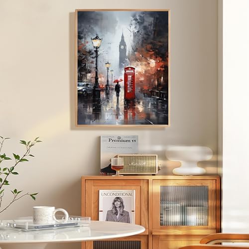 Framed Paint by Numbers Kit for Adults Beginner 16x20 Inch, London City - Image 2