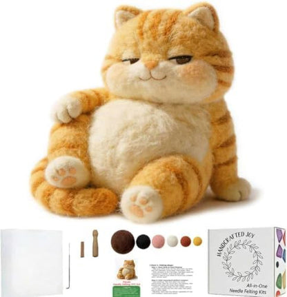 FACE N FACE DIY Needle Felting Kit Cute Beagle Puppy – Needle Felting Starter Kit with Fiber Roving, Needles, Felting Pad & Instructions | Felted Dog Kit for Beginners Adults | DIY Craft Gift by FaceNFace