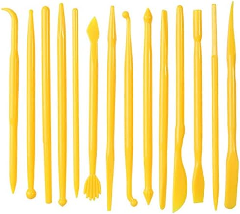 Clay Tools, 14-Piece DIY Plastic Polymer Carving Set Clay Kit Pottery Modeling for Carving, Styling, Embossing, Suitable Beginner by Jepeux