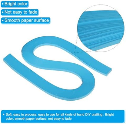 PATIKIL 240pcs Quilling Strips Paper 3/16"(5mm) 21"(54cm) Origami Paper Quilling Strip for Art DIY Hand Craft Christmas, Aquamarine Blue - Image 3