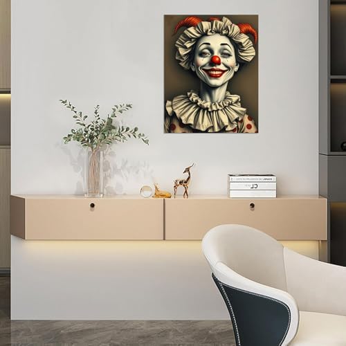 ZSYOUIDEAS Clown Diamond Painting Kits for Adults,Full Drill Diamond Art Kits for Beginners,Round 5D DIY Diamond Dots Paintings, Diamonds Pictures Gem Art and Crafts Home Decor 12x16 inch - Image 2