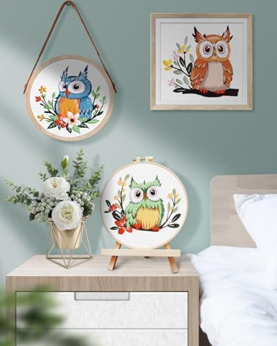 TINDTOP Embroidery Kit for Adults, Owl Embroidery Practice Kit - Image 6