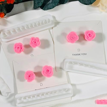 Xaekicr 3pcs Rose Petal Clay Cutters Set – Polymer Clay Cutters for Flower Earrings, Clay Molds for Jewelry Making, Clay Tools for DIY Art Projects - Image 3