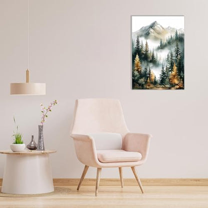 MAXBYE Forest Paint by Numbers Kit for Adults with Frame and Wooden Easel, Easy Painting Numbers Art Kits with Frame on Canvas, DIY Acrylic Painting Kit for Gift Home Wall Garden Decor 10×14 in - Image 4
