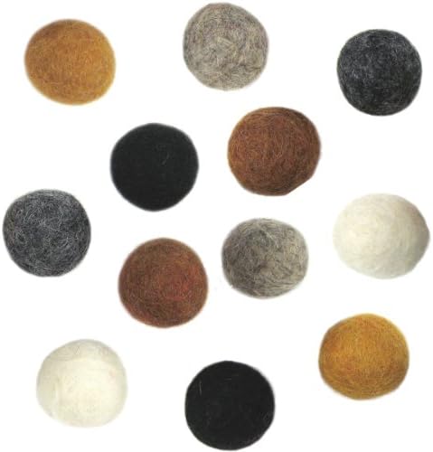 Dimensions Felt Embellishments, Earth Tone Balls, 12 pieces by DIMENSIONS