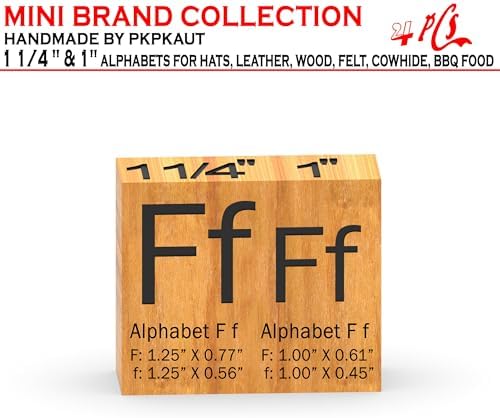 4Pcs Letters Branding Iron for Wood, Leather Branding Stamp (F f) - Image 2