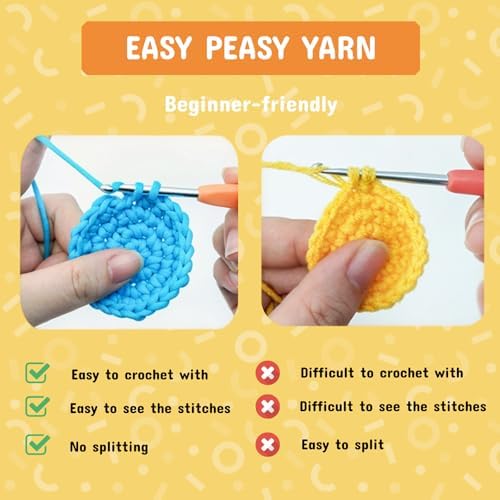 minimal beee Beginner Crochet Kit for Christmas– 4-Piece Santa & Stockings Set with Easy Peasy Yarn, Ergonomic Crochet Hooks, Video Tutorials, DIY Holiday Decor for Adults - Image 3