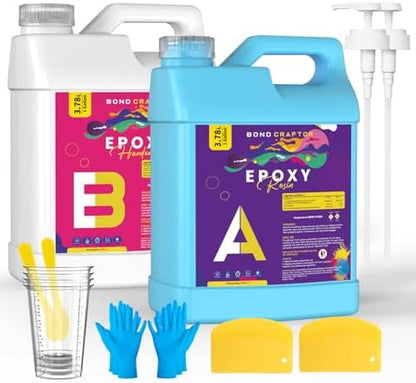 Bond Craftor Epoxy Resin Kit 2 Gallon, Food Safe Coating and Casting Resin by BondCraftor