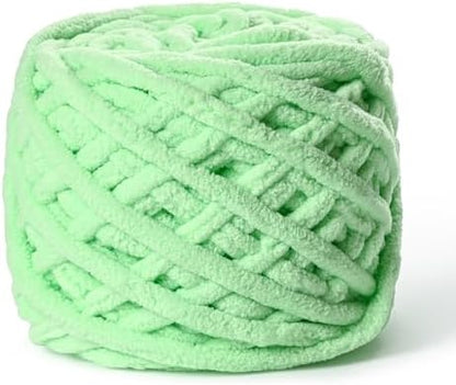Plush Chenille Chunky Yarn 100g (49.2yd) - Fluffy Velvet Yarn Crochet for Blanket Knitting and Crocheting - Baby Yarns for Crocheting Soft - Amigurumi Yarns (Aqua Green) by OMoiut