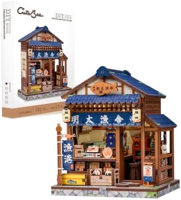 CUTEBEE 3D Wooden Puzzle Miniature House Kit for Adults, DIY Craft Gift by CUTEBEE