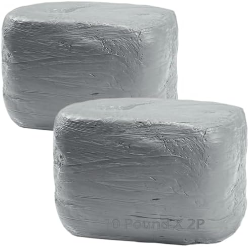 ReArt Natural Air-Dry Clay, Pottery Clay, All-Purpose Modeling Clay 20lbs for Sculpting, Hand Modeling and Throwing (Gray) by ReArt