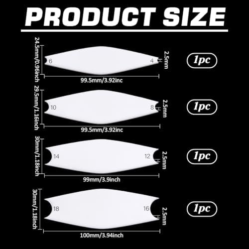 FINGERINSPIRE 4 Pcs Pottery Trimming Textured Art Tools With 4-18 Scale 4 Styles Acrylic Clay Wedging Board Set for Ceramics, Sculpting & Carving White Pottery Foot Shaper & Prep Tools for Clay Crafts - Image 2